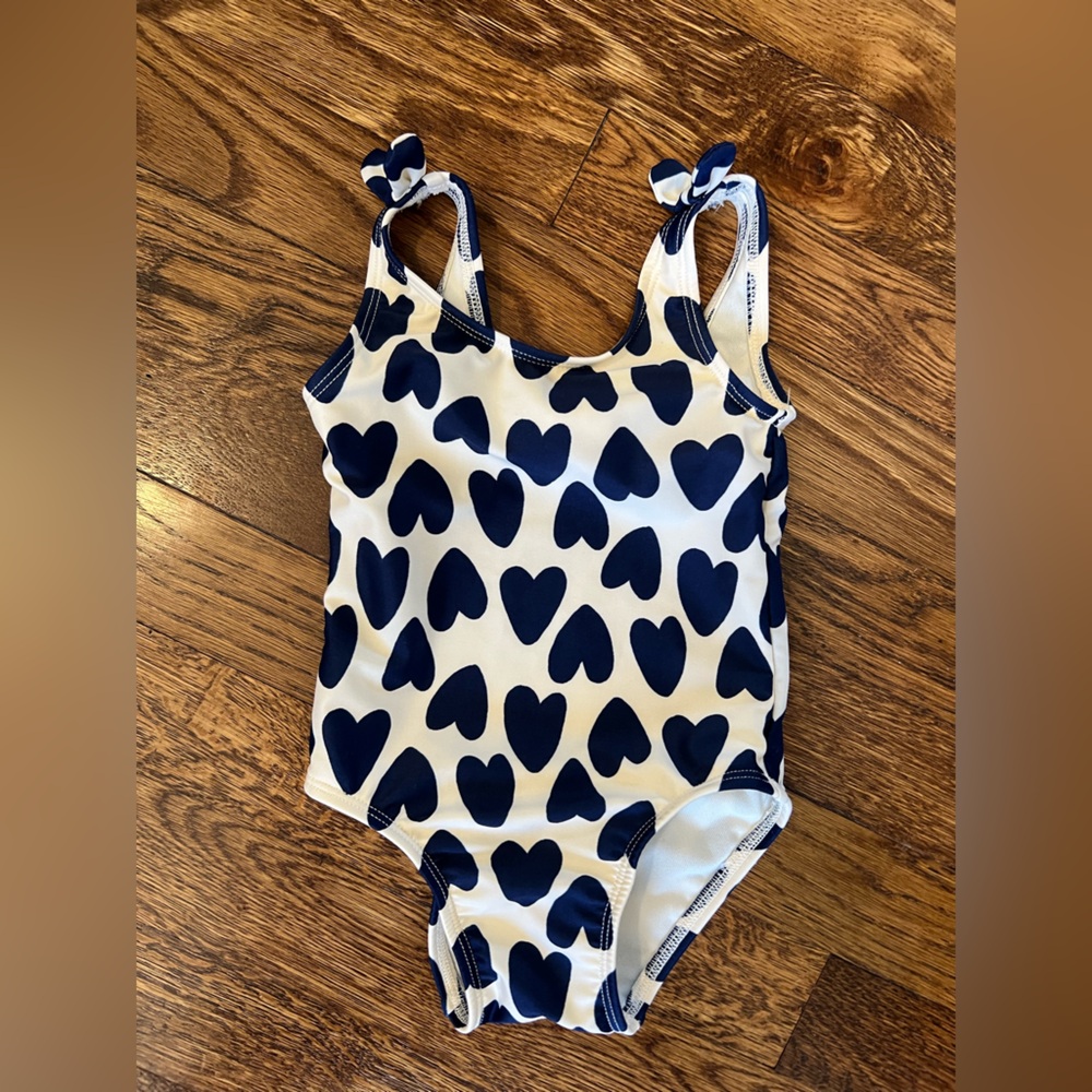 Cat and Jack navy hearts swimsuit